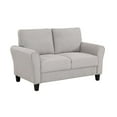 thumbnail image 4 of Lexicon Ellery Textured Fabric 2-Piece Upholstered Sofa Set in Sand Brown, 4 of 12