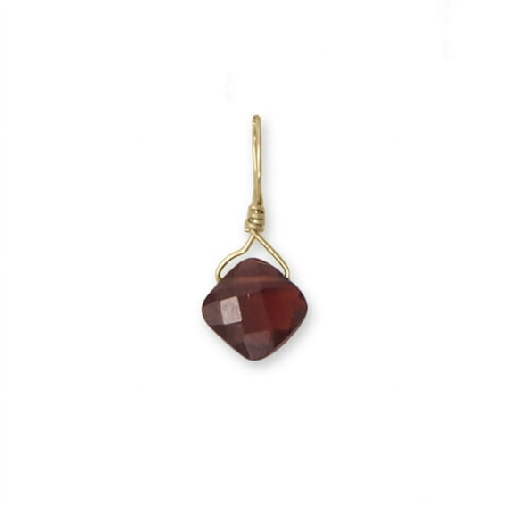 Individual 14k Yellow Gold January Birthstone Charm for Charm Bracelet or Necklace