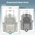 thumbnail image 6 of Swivel Rocker Recliner with Massage and Heat, LEGAHOME 24.4in Glider Rocking Chair for Nursery, Manual Rocking Chair for Adults, Living Room Massage Recliner Sofa with Cup Holder, Beige, 6 of 7