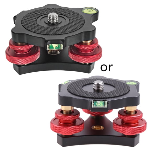 CIYISON Tripod Leveling Base with Built-in 3 Bubble Levels,  /- 5 Degree Adjustable
