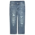 thumbnail image 1 of KIDSCOOL SPACE Baby Boys Jeans,Little Boy Elastic Band Inside Ripped Washed Soft Cotton Denim Pants, 1 of 5