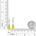 thumbnail image 6 of Gem Stone King 925 Sterling Silver Canary Mystic Topaz and Pink and White Lab Grown Diamond Dangle Earrings for Women (4.53 Cttw, Oval 9X7MM), 6 of 6