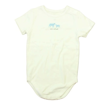 

Pre-owned Janie & Jack Boys White | Blue Tigers Onesie size: 12-18 Months