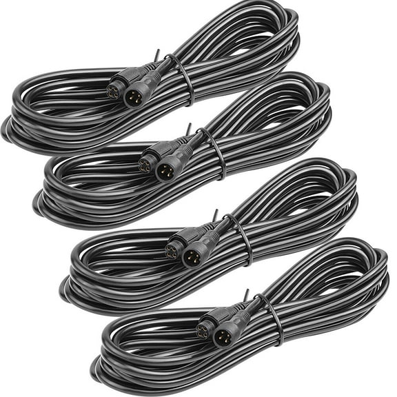 4PCS 8.2ft 4Pin Extension Cable/Wire For 4&8&12 Pods RGB Rock Light/Wheel Well Light
