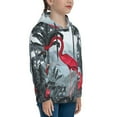 thumbnail image 3 of Lsque Flamingo On The Jungle Patten Youth Hoodie Sweatshirt Pullover with Kangaroo Pocket Boys and Girls Hoodie Warm Hoodie for Kids-Large, 3 of 6