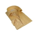 thumbnail image 6 of Men 100% Italian Cotton Shirt Non Iron SORRENTO Turkey Spread Collar 4902 Tan, 6 of 6