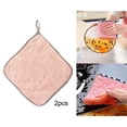 thumbnail image 4 of 2 paños de cocina de microfibra absorbentes, antiadherentes, para limpieza del hogar. naranja, 4 of 8