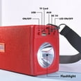 Bluetooth Speaker Outdoor Rechargeable Extra Bass Flashlight FM Radio