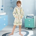 thumbnail image 5 of FORMRS Niños Bathrobe Unisex Hooded Robe Soft Plush Pajamas Sleepwear, Size 10-12T, Floral Rabbit, 5 of 7