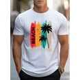 thumbnail image 1 of [Camiseta de grafiti urbano] Camiseta informal de verano con grafiti urbano de inspiración hawaiana para hombre: manga corta, cuello redondo, lavable a máquina, para deportes de ocio., 1 of 5