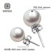 thumbnail image 3 of SHENSS-pendientes de plata de ley 925 para mujer, aretes con forma de concha y Perla, de 3mm a 12mm, de estilo clásico, 3 of 4