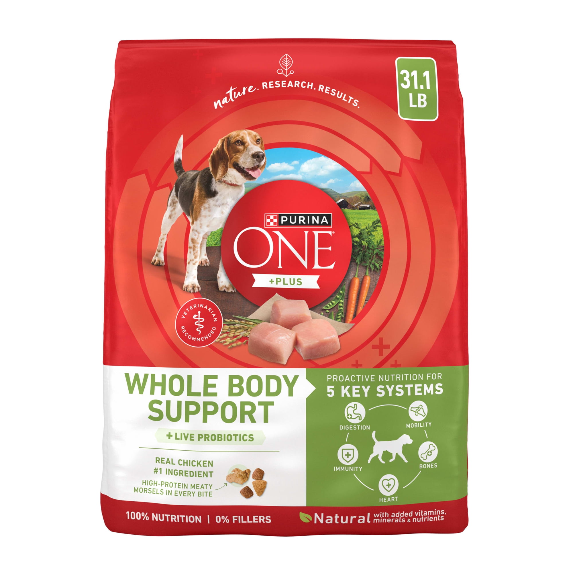 Purina ONE Plus Whole Body Support Chicken Flavor Dry Dog Food, 31.1 lb Bag