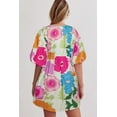 thumbnail image 3 of FOLUNSI Élégante Robe Blanche à Fleurs à Col en V, Coton Clair, Incontournable d'Été, 3 of 8