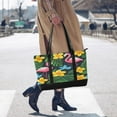 thumbnail image 4 of FORMRS Canvas Laptop Tote Bag for Women with 15.6" Computer Compartments Shoulder Handbag, Flamingo Floral Pattern, 4 of 7