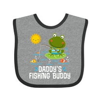 Inktastic Daddys Fishing Buddy Cute Frog Boys or Girls Baby Bib