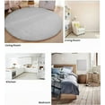 thumbnail image 7 of Mucky Cat Round Rug,Small Circle Faux Sheepskin Fur Rug Fluffy Boho Plush Rug Cute Furry Rugs for Bedroom Cushion Home Decor,Machine Washable,Light Gray,28"., 7 of 7