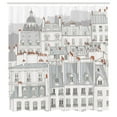 thumbnail image 3 of Ambesonne Cityscape Shower Curtain, Paris Aerial Scenery, 69"Wx84"L, Pale Grey Orange White, 3 of 5