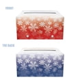 thumbnail image 4 of FUIALDOLG Waterproof Tissue Box Cover, Rectangle PU Leather Car Tissue Holder, Decorative Facial Paper Organizer Dispenser for Bathroom, Night Stands, Desk, 9.7"X5.2"X5.1" -Snowflakes, 4 of 7