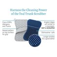 thumbnail image 3 of Teal Trunk Silicone Sponge and Scrubber, Navy/Aqua - 2 Pack, 3 of 7