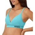 thumbnail image 2 of Hanes Women's Originals Seamless Bralette, Rib Contour Bralette, ComfortFlex Fit Color-Teal Tone Size S-XXL, 2 of 6