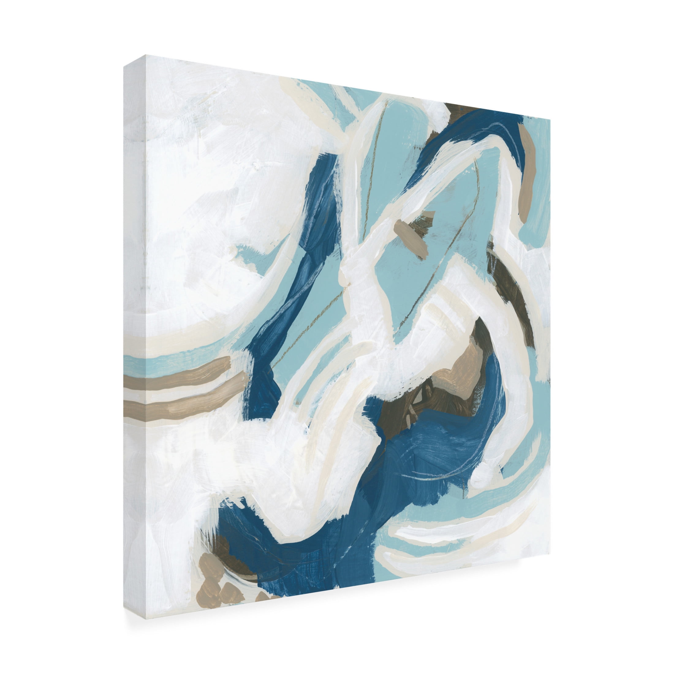 Canvas Wall Art - June Erica Vess 'Azul Rhythm I' Wall Art for Living Room, Bedroom, or Office Décor by Trademark Fine Art - 24 x 24 Inches