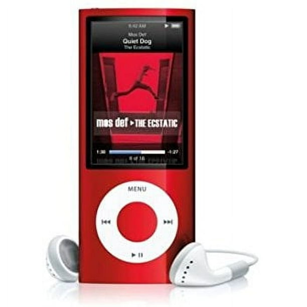 iPod Nano de Apple de Quinta Generación, 16 GB, Color Rojo, Reproductor de MP3 y Batería Nueva. (Reacondicionado)