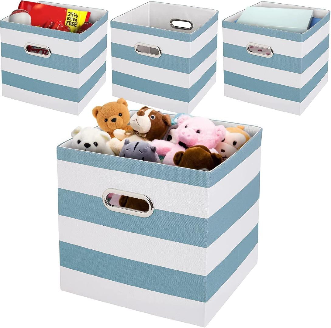Cube Storage Bins 11×11x11 Collapsible Foldable Cubby Bins Fabric