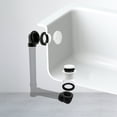 thumbnail image 2 of Westbrass 1-1/2" Tip-Toe Bathtub Drain Plumber's Pack with Two-Hole Elbow and ABS Fittings, Powder Coat White, 2 of 12