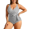 thumbnail image 1 of PMVFHDE Plus Size Swimsuit For Women Floral High Waist Tankini Adjustable For Full Coverage, 1 of 5