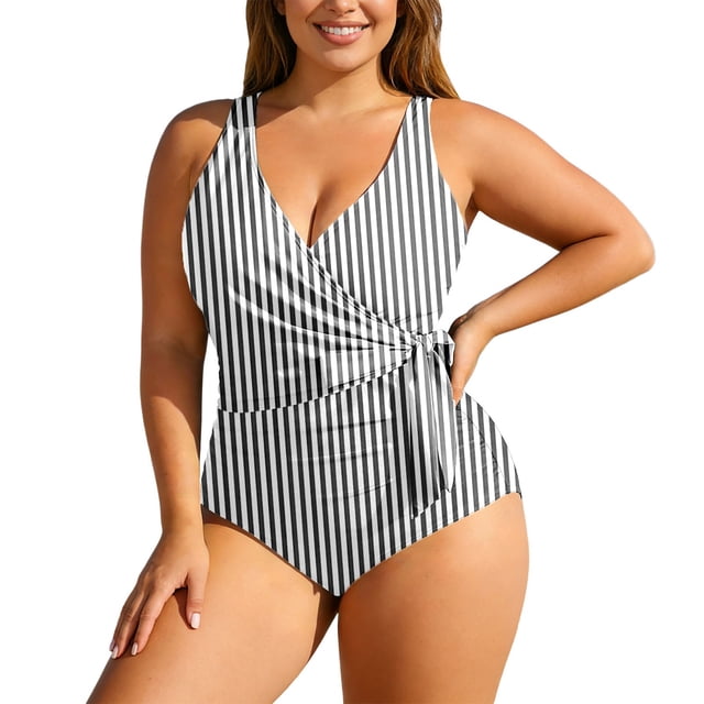 PMVFHDE Plus Size Swimsuit For Women Floral High Waist Tankini Adjustable For Full Coverage