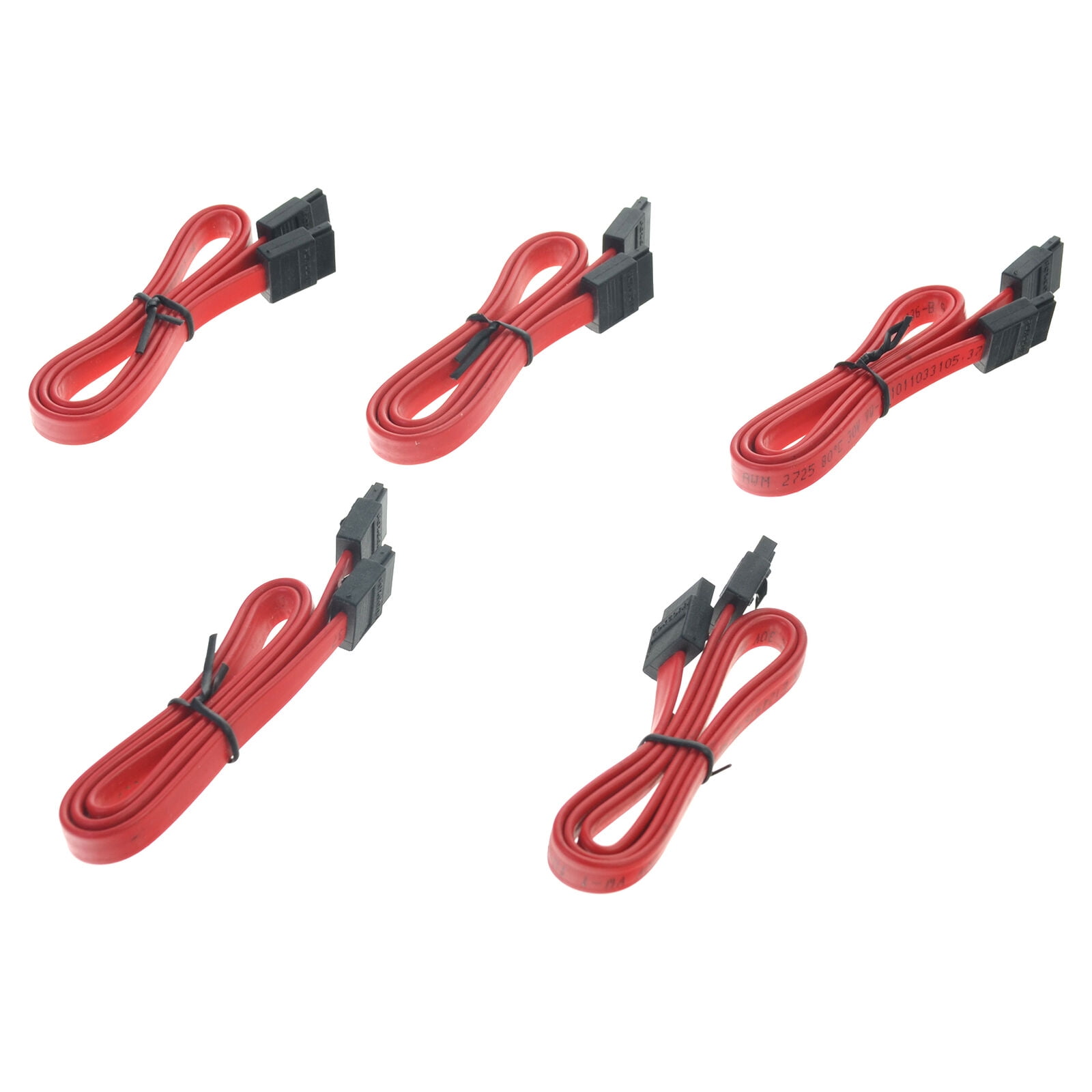 5 x 15inch SATA 3.0 III SATA3 SATAiii 6Gb/s Data Cable Wire 50cm for HDD Hard Drive SSD- Red
