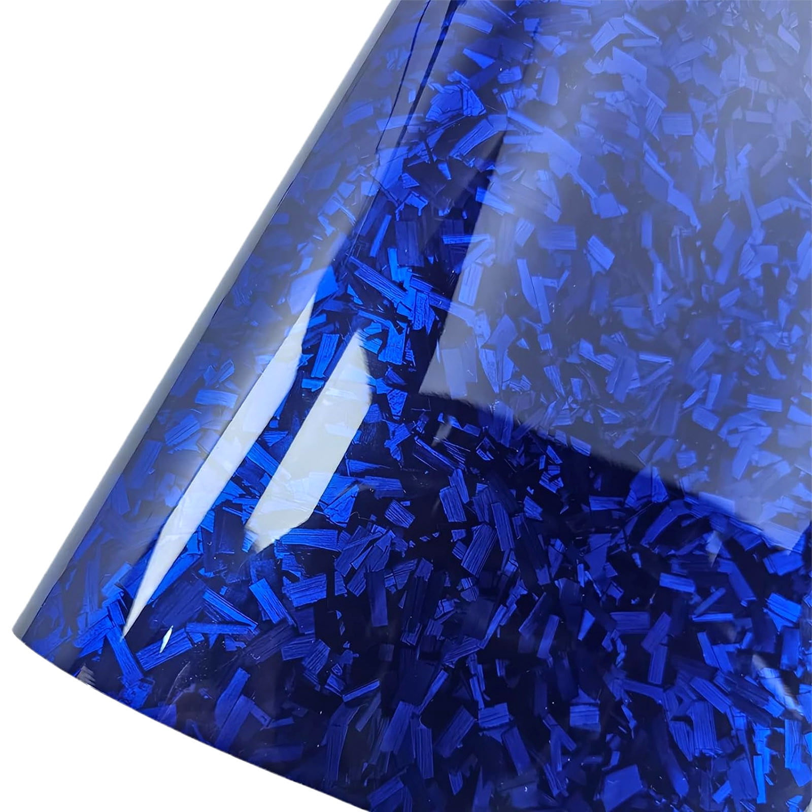 Carbon Fiber Vinyl Wrap Roll 50 cm x 150 cm Forged Gloss Finish Self-Adhesive Film for Car Auto Motorcycle Vehicle DIY Application