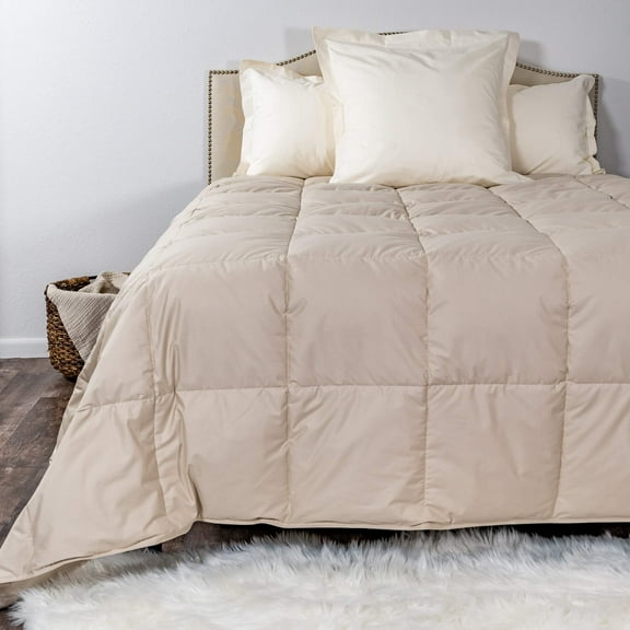 AmeriDown Light Warmth Elite Down Comforter, Linen, King Size