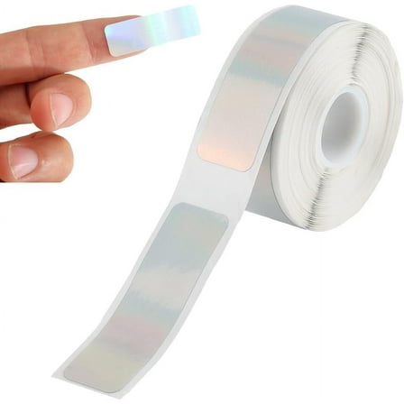 280Pcs 2 Rolls Laser Label Maker Tape 12mm×40 mm Label Printer Paper Thermal Sticker Holographic Printing Household Storage Labels Self-Adhesive Reflective Decal for Home School Office diy