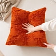 thumbnail image 7 of SLYNSHome Fall Throw Pillow with Insert,Orange Embossed Maple Leaf 45x45 cm Soft Plush Cushion, Autumn Decorative Pillow for Sofa Couch Living Room Thanksgiving Home Decor, 7 of 7