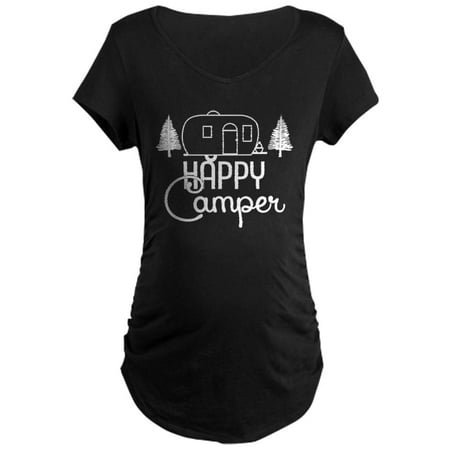 

CafePress - Happy Camper Maternity T Shirt - Maternity Dark T-Shirt
