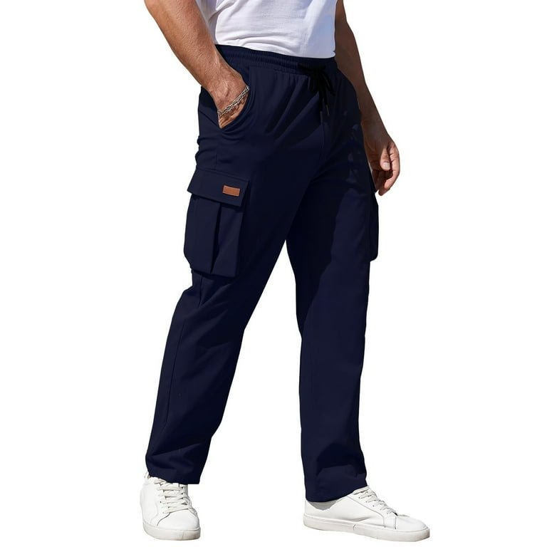 Men's open bottom cotton sweatpants hotsell