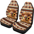 thumbnail image 5 of Pzuqiu Front and Rear Seat Cover Set Breathable, Compatible with Automotive Seats SUV Seats, Car Seat Covers Fit for Truck Cars Full Set, Highland Cow, 5 of 10