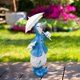 thumbnail image 1 of Chubasquero creativo, estatua de , figurita de jardín, escultura en miniatura, artesanía de resina para paisaje, patio trasero, hogar, decoración Azul DYNWAVEMX Estatua de pato, 1 of 8