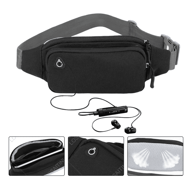 Cangurera Riñonera Deportiva Impermeable Xtellar negro