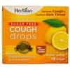 (4 Pack) Herbion Sugar Free Cough Drops Honey Lemon 18 Lozenge