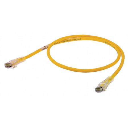 UPC: 0662620233826 | Hubbell Premise Wiring Patch Cord Cat 6 Clear Boot Yellow 10ft. HC6Y10