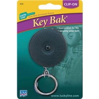 Lucky Line Clip-On 24 In. Black Retractable Key Chain 43601