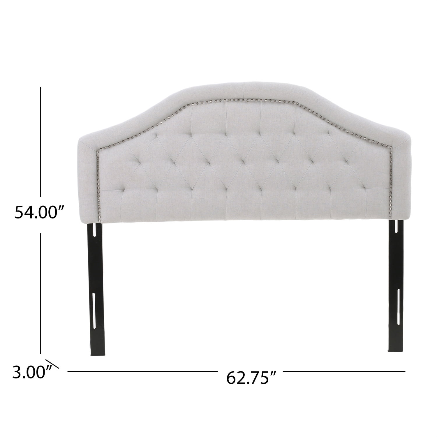 Kepooman Tufted Upholstered Queen / Full Size Headboard in Gray Fabric Kepooman Tufted Upholstered Queen / Full Size Headboard in Gray Fabric