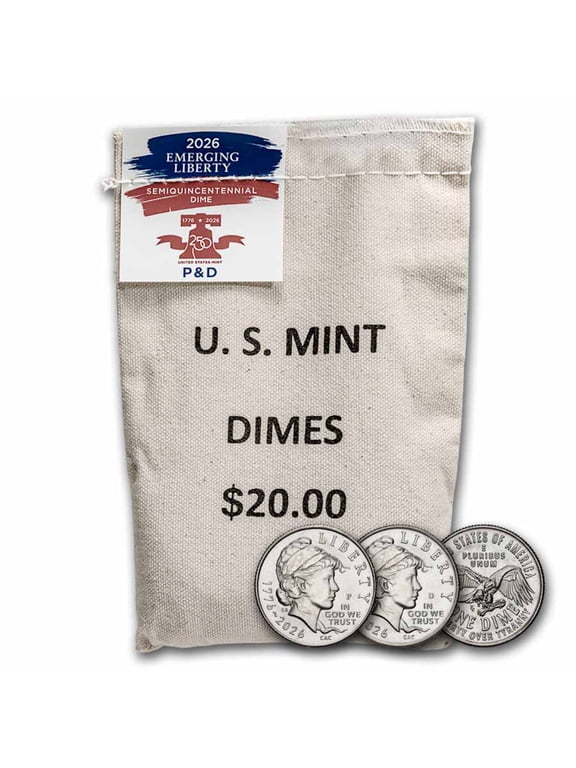 2026-P&D Emerging Liberty Dime $20 Mint Sealed Bag mixed BU