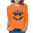 thumbnail image 6 of Auroural Children's Long Sleeve Tops Boys' And Girls' Orange Festival Casual Originality Printed 3/4 Sleeve Round Neck Top Suit For 3-12 Years Orange 11 Years, 6 of 6