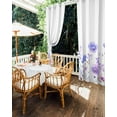 thumbnail image 5 of nqOlkjepod Outdoor Curtains for Patio Waterproof, Watercolor Flowers Outdoor Privacy Panels Grommet, Cottagecore Blooms Blue Purple Floral Blackout Outside Curtains for Porch/Cabana 54"x95", 1 Panel, 5 of 8