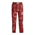 thumbnail image 4 of Fabrcox Christmas Red Pajama Pants for Men Straight Leg Elastic Waist Pj Pants with Pockets Casual Santa Claus Printed Drawstring Pajama Bottoms Red L, 4 of 4