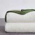 thumbnail image 2 of ZXNYH Acrylic White Cable Knit Sherpa Throw Blanket – Thick, Soft, Big, Cozy Ivory White Knitted Fleece Blankets for Couch, Sofa, Bed – Large 60 x 80 Inches Ivory White Coverlet, 5.2 Pounds, 2 of 8