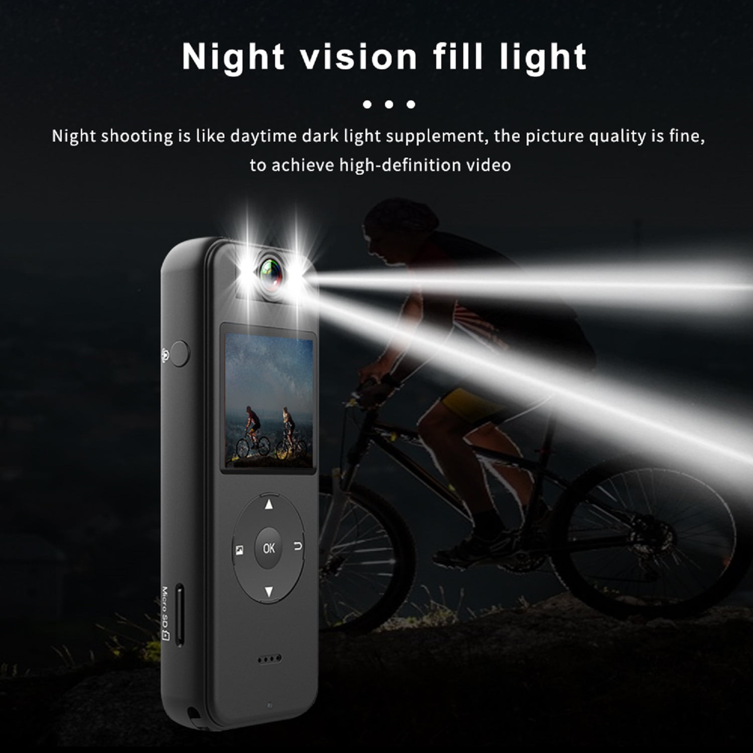 Bike Camera Action Camera 4K with Audio and Video Recording 180° Rotatable Lens, Portable HD Sports Camera for Bicycle Motorbike Outdoor
